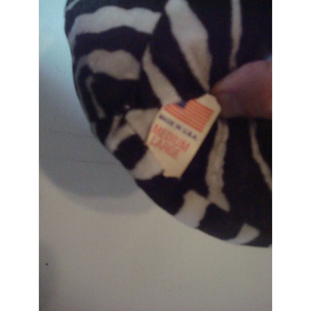ZEBRA 80S 90S RARE USA MADE   BEACH HAT CAP VINTAGE DEADSTOCK R2